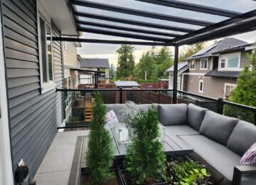 Patio cover with glass roof