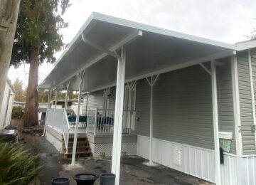 White Patio Covers and stairs